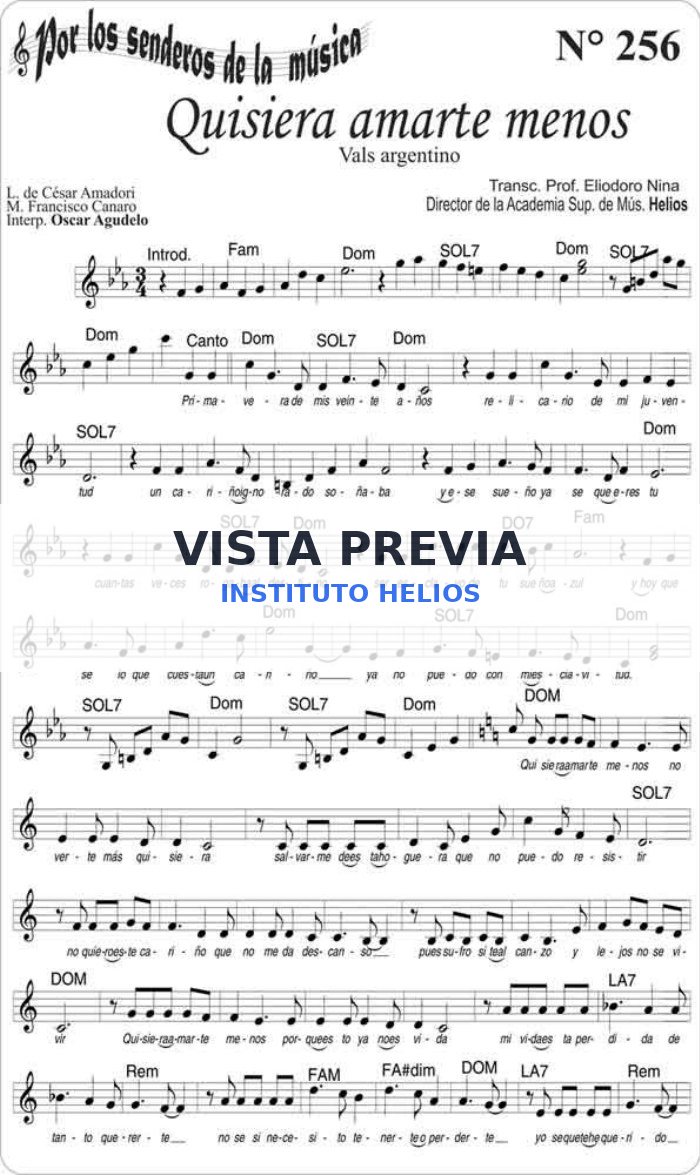 Vista previa de Quisiera amarte menos